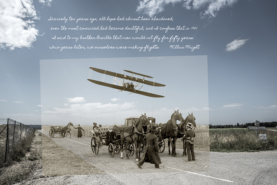 Wright Brothers: Then and Now Horse Drawn Carriages by Dan Cleary